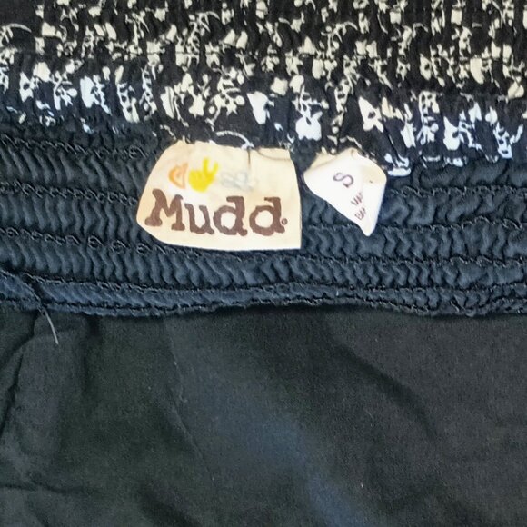 Mudd Women's Floral Flare Strapless Dress Size Small Black and White - Picture 5 of 5